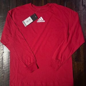 Adidas Youth Long Sleeve Shirt -Red